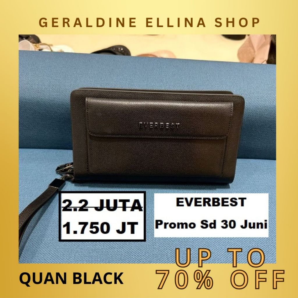 Tas clutch bag pria cowo cowok EVERBEST ori 100% Seri QUAN