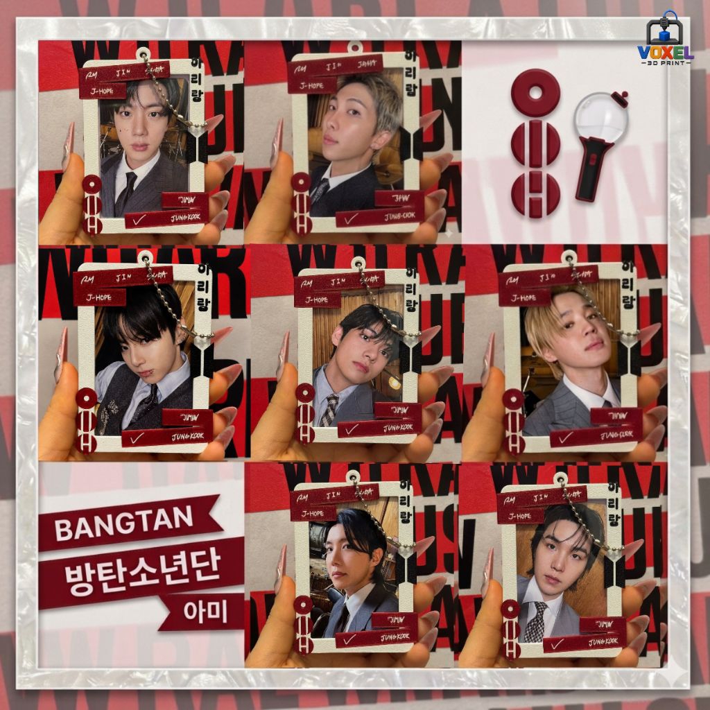 Photocard Holder BTS ARIRANG HANGUL VERSION 3D Print  | Gantungan Kunci Photocard
