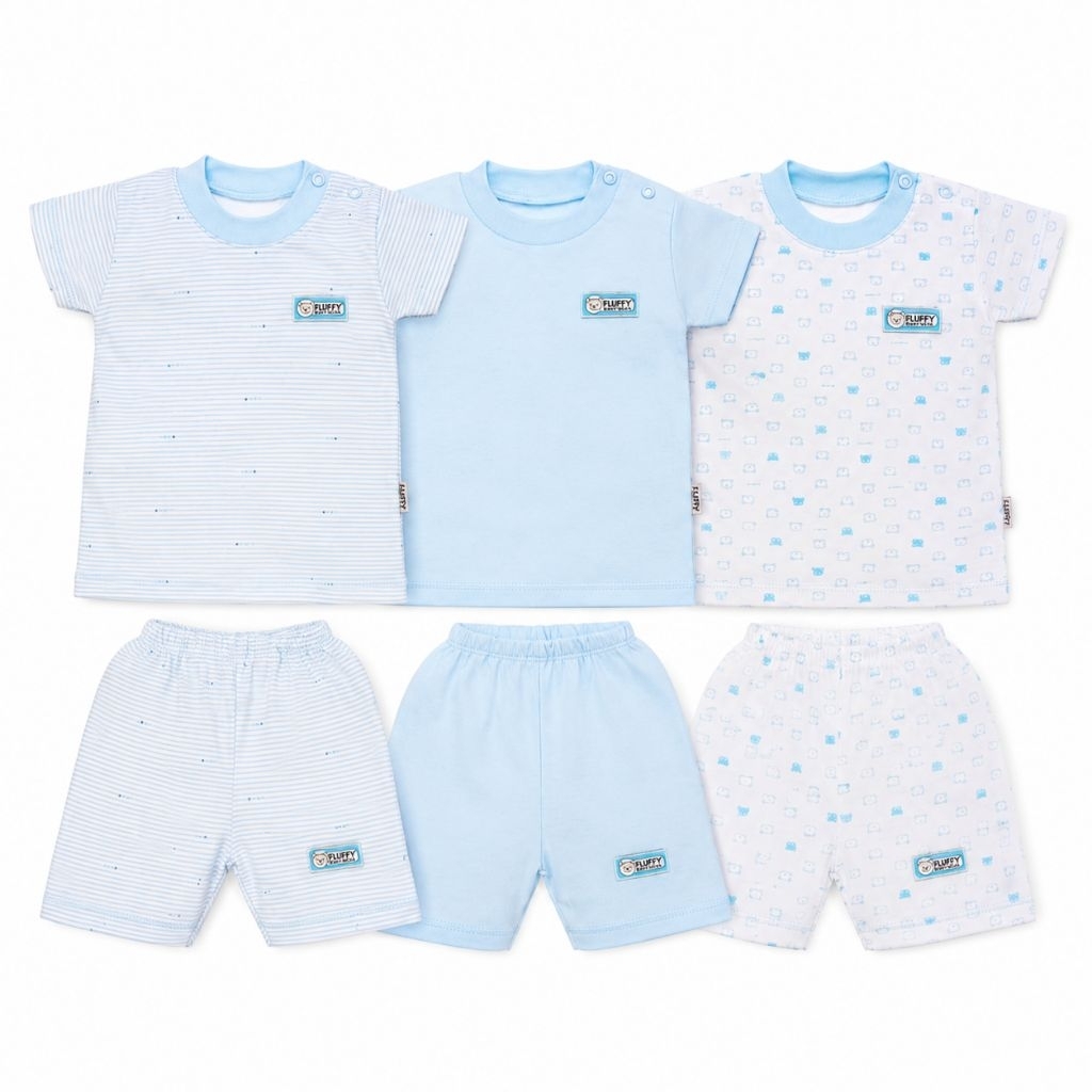 Fluffy Setelan oblong baju bayi, Fluffy baju bayi 6-12bulan, Fluffy baju bayi newborn, Fluffy baju b