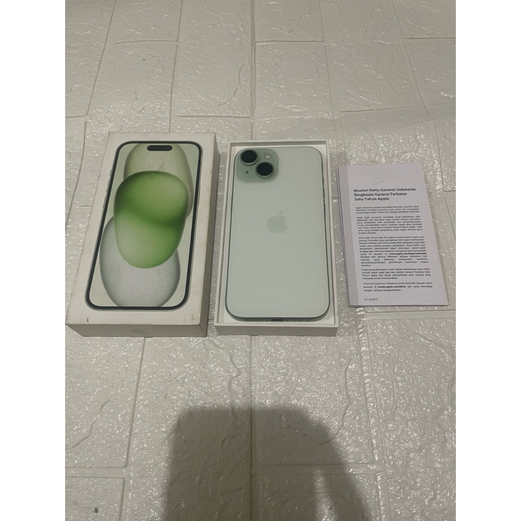 Iphone 15 128 green ibox - fungsional aman semua no minus - ⁠body mulus no lecet - ⁠bh 91% - ⁠face i