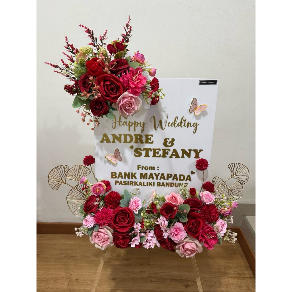 papan bunga wedding