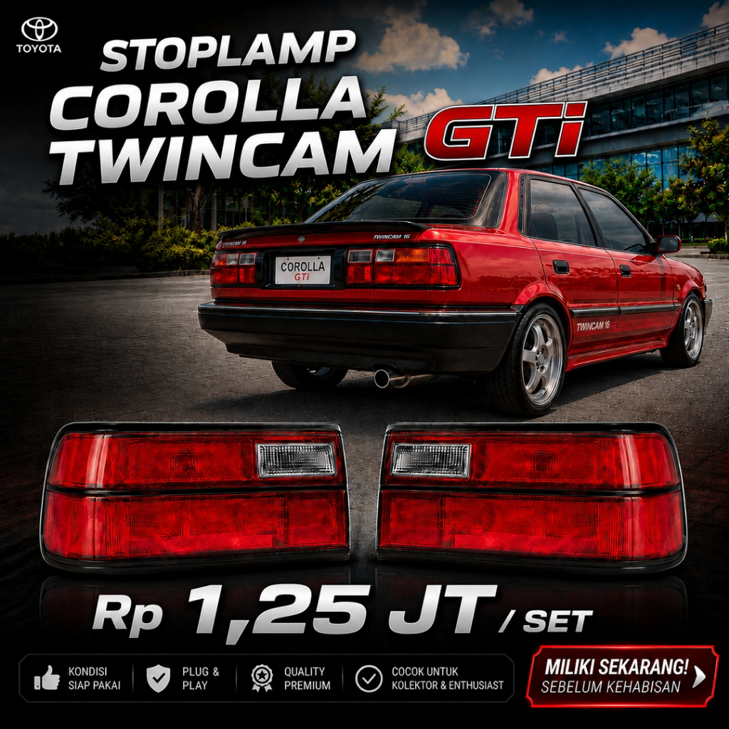 Stoplamp Lampu Belakang Toyota Corolla Twincam AE92 GTi USDM