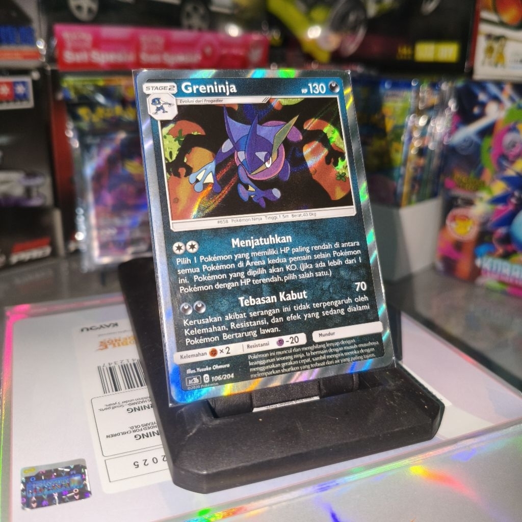 Greninja Ac3b 106/204 Holo Original TCG Pokemon Indonesia