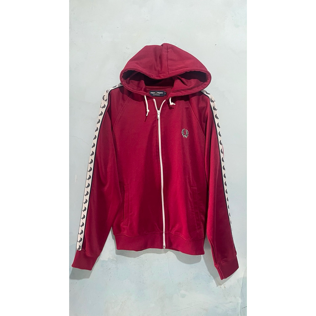 Zip Hoodie Fred Perry Maroon