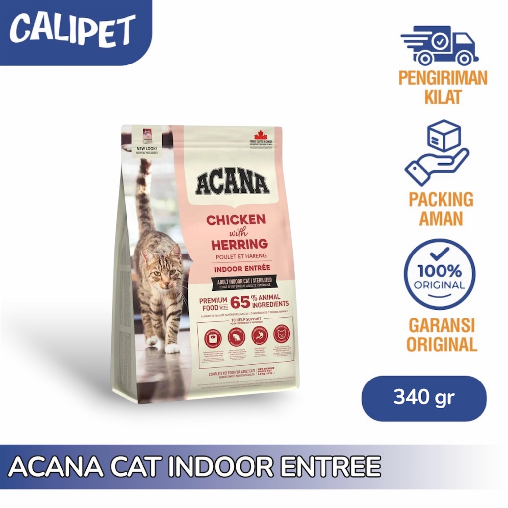 Acana Cat Indoor Entree Dry Food Makanan Kering Premium Kucing Made in Canada 340 gr