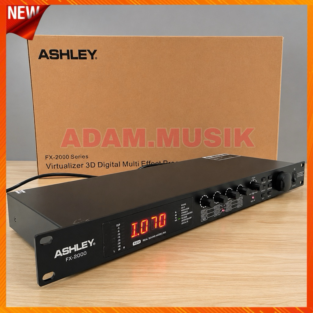 EFFECT VOCAL PROCESSOR ASHLEY FX 2000 FX2000 ORIGINAL VIRTUALIZER 3D DIGITAL EFFECT