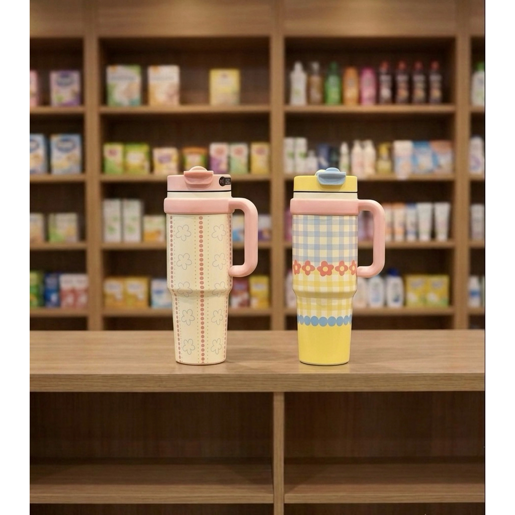 1000ml Tumbler Stainless Vacuum Portable Botol Minum Besar Tahan Panas Dingin 24 Jam Thermos Ceret G