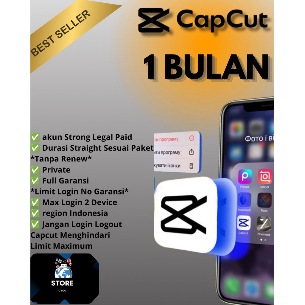 [CP 1Bulan] PRIVET 900+ Template Capcut Pro Premium Siap Pakai