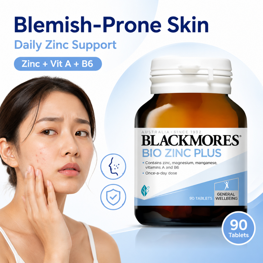 Blackmores Bio Zinc Plus 90 Tablet Suplemen Zinc Magnesium Vitamin A B6 Original Australia