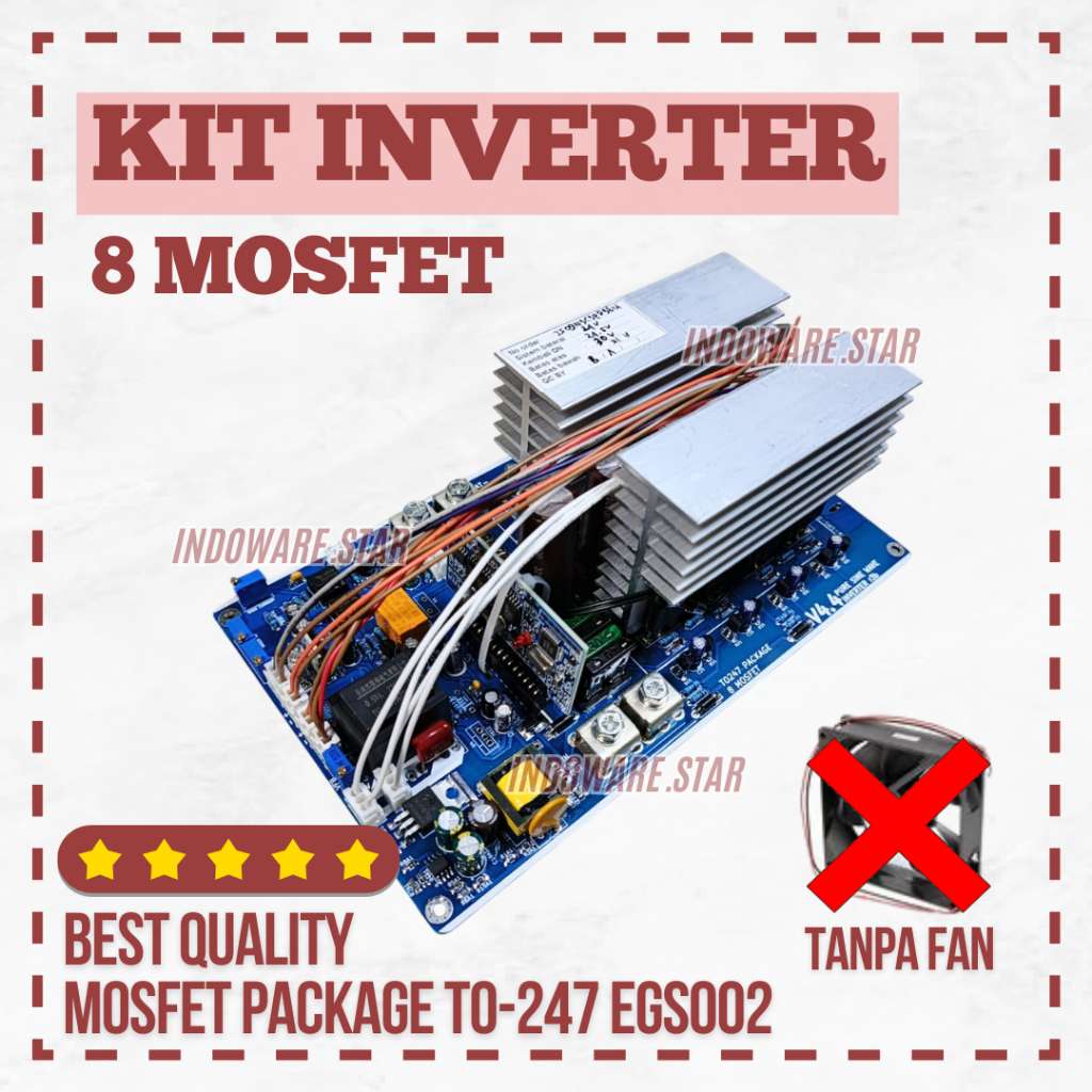 Inverter Low Frekuensi 8 MOSFET DC To AC 220v Frequency psw 8Mosfet EGS002 Kit Inverter Power Pure S