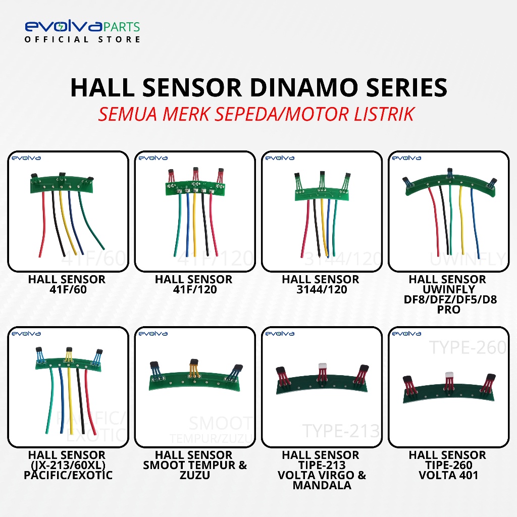 EVOLVA PARTS - HALL SENSOR DINAMO SEPEDA/MOTOR LISTRIK VOLTA, UWINFLY, SMOOT, PACIFIC, EXOTIC DLL
