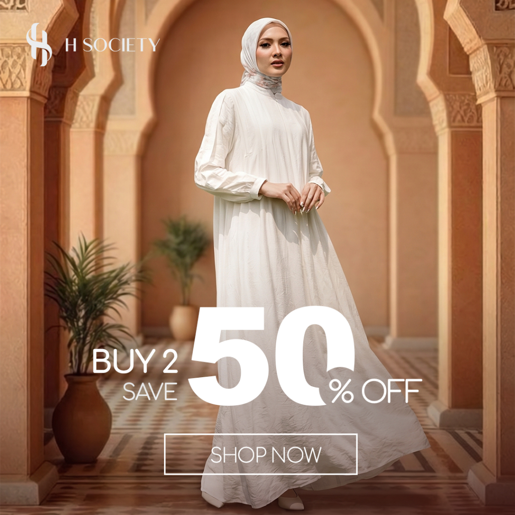 H SOCIETY Aliqa Gamis Anak Putih Mewah  Polo Linen Emboss Premium Dress Muslim Anak Broken White Can
