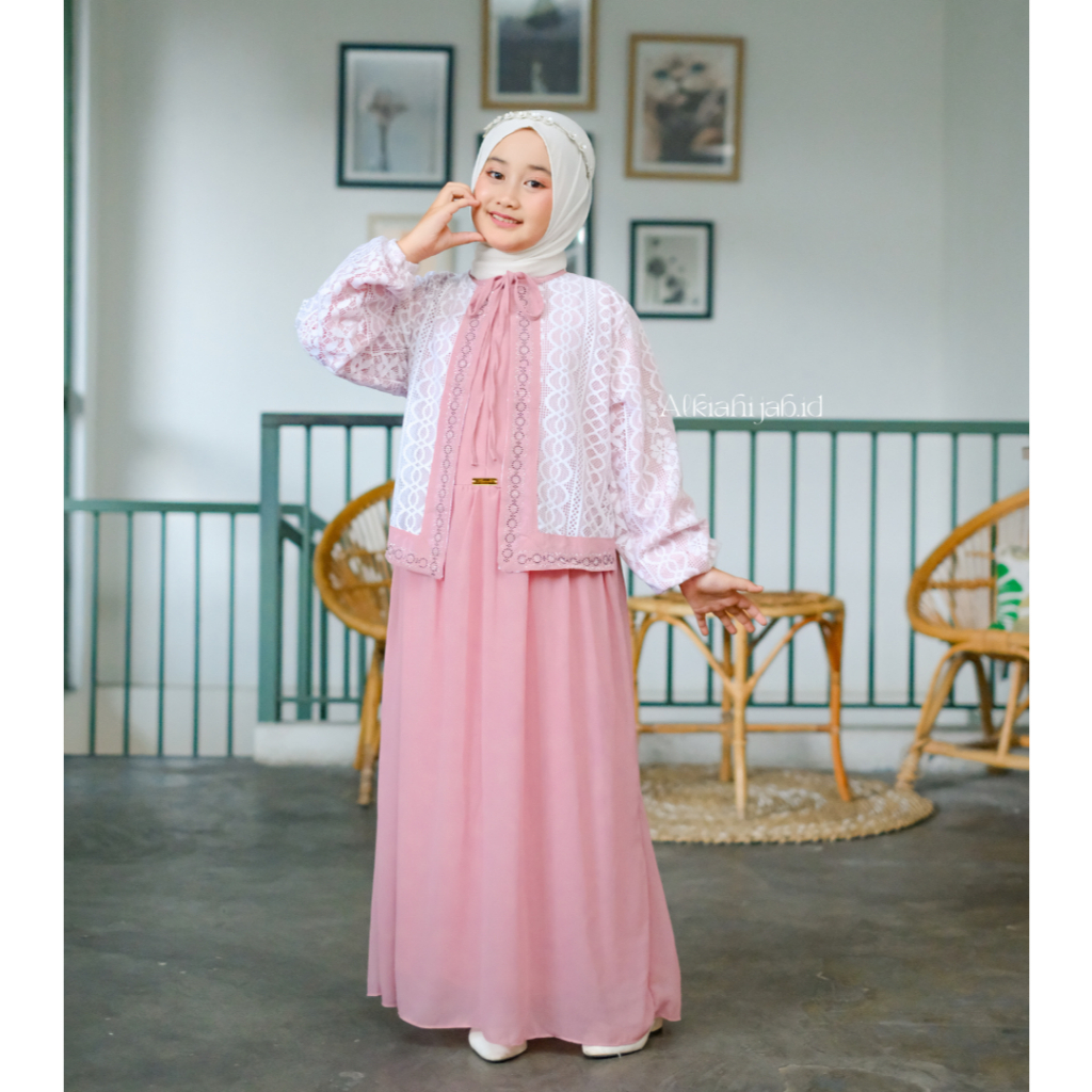Gamis Anak Remaja Andin Ceruti Payet Swarovski