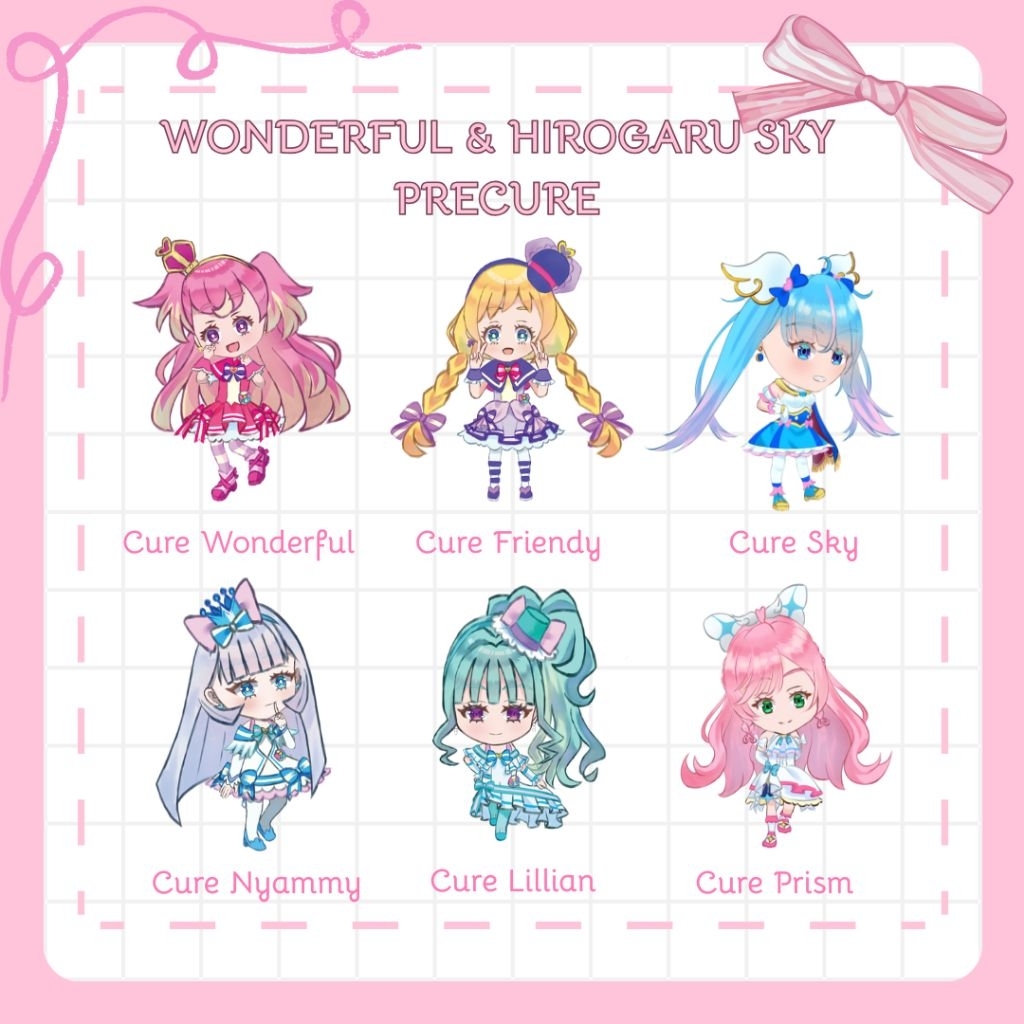 [READY STOCK] Epoxy Keychain & Phonestrap Wonderful Precure & Hirogaru Sky Precure
