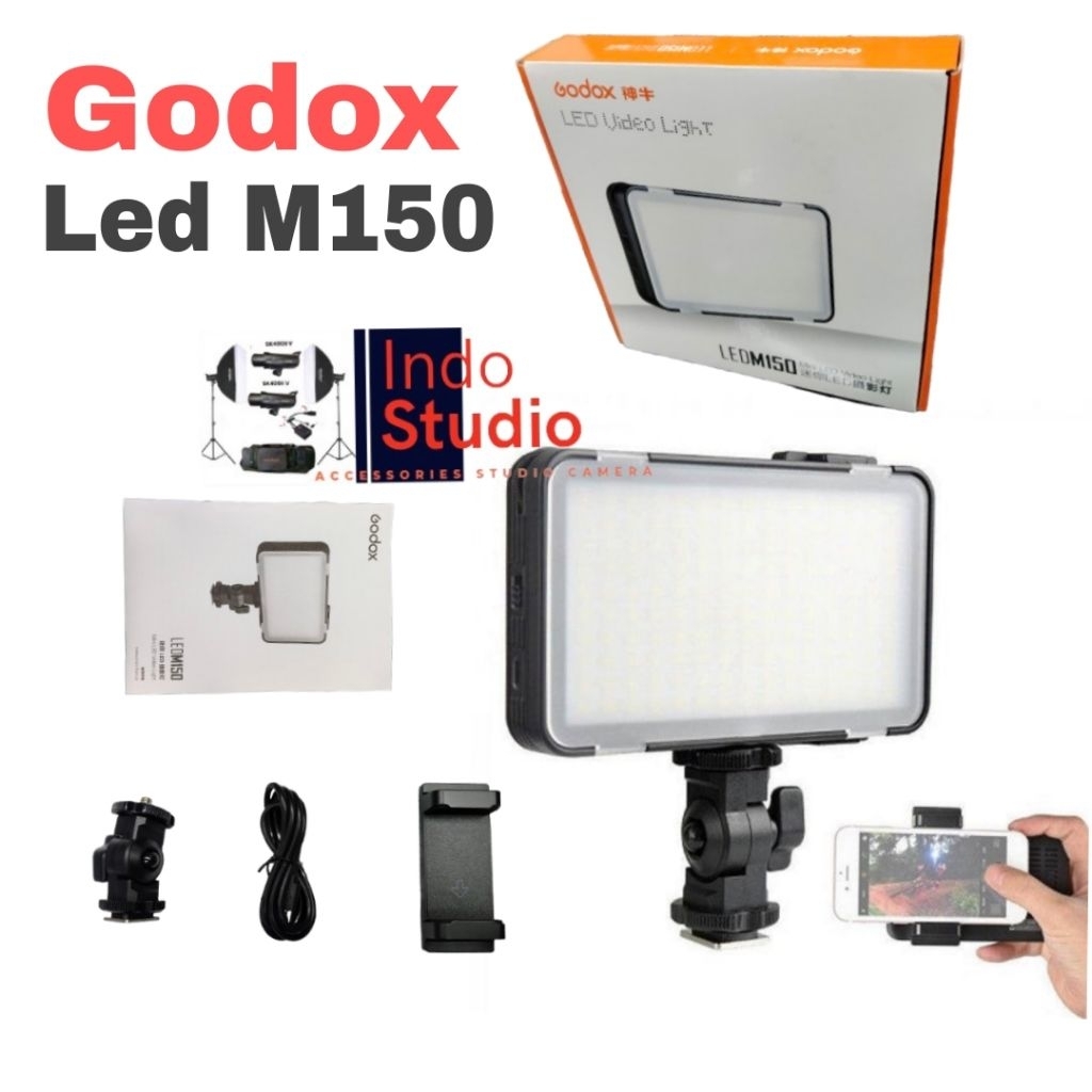 led M150 video light vlog smartphone mirorless led godox
