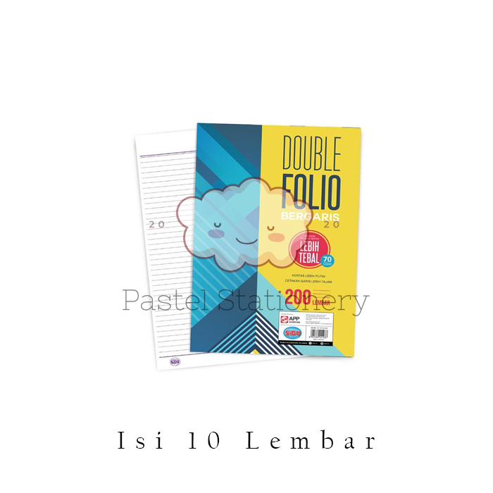 Kertas Double Folio Bergaris SIDU - Kertas Sinar Dunia Garis F4 Isi 10 Lembar