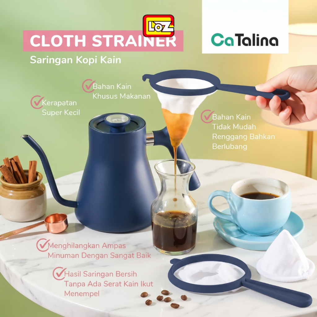 Strainer Saringan Penyaring Kopi Saringan Teh Saringan Dapur 10cm - CATALINA BPSTR 02/10