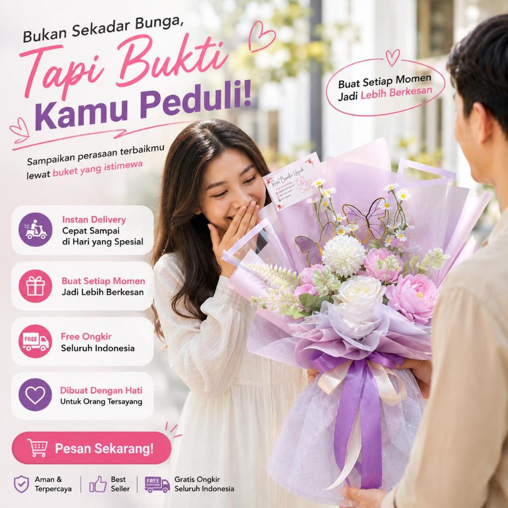 BUCKET BUNGA ARTIFICIAL Wisuda Kado Buket Ultah Wisuda Ulang Tahun Anniversary Hadiah Valentine Acar