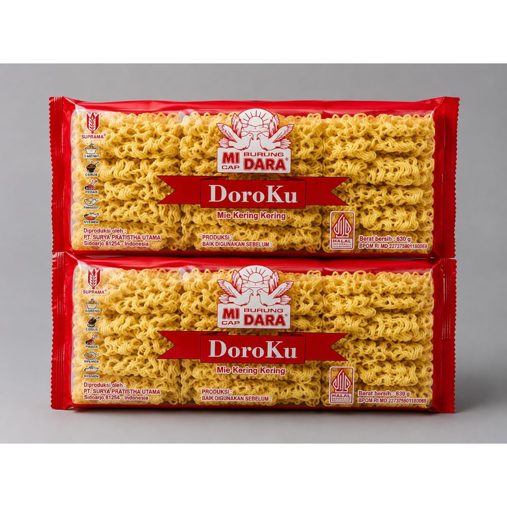 Mie Kering Gandum Doroku 600g - Cocok untuk Seblak, Mie Ayam, Cuangki, Mie Goreng