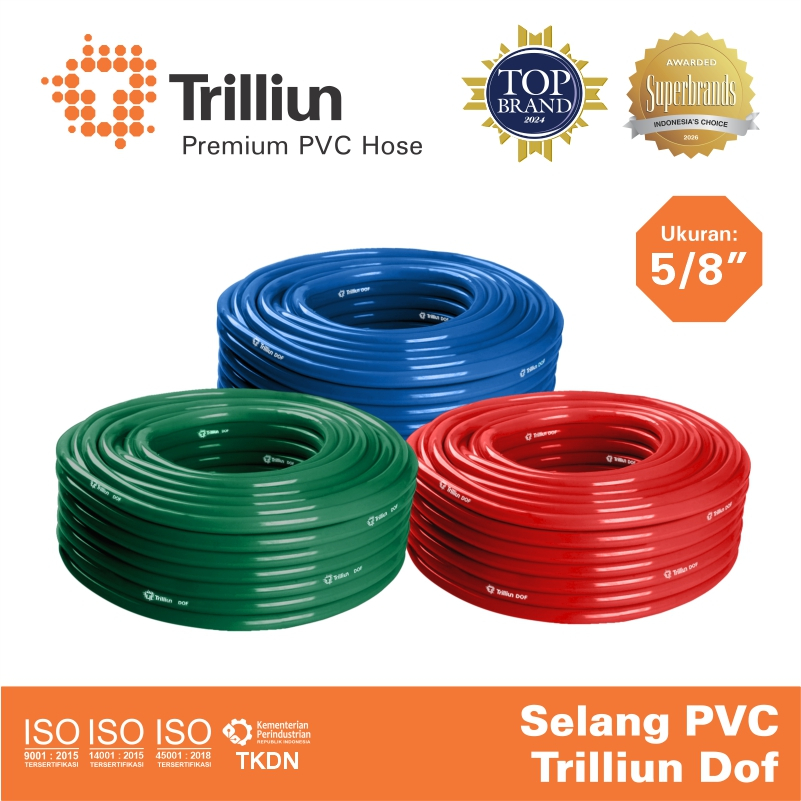 Selang Air PVC Trilliun Dof 5/8" Inch - 5 Meter