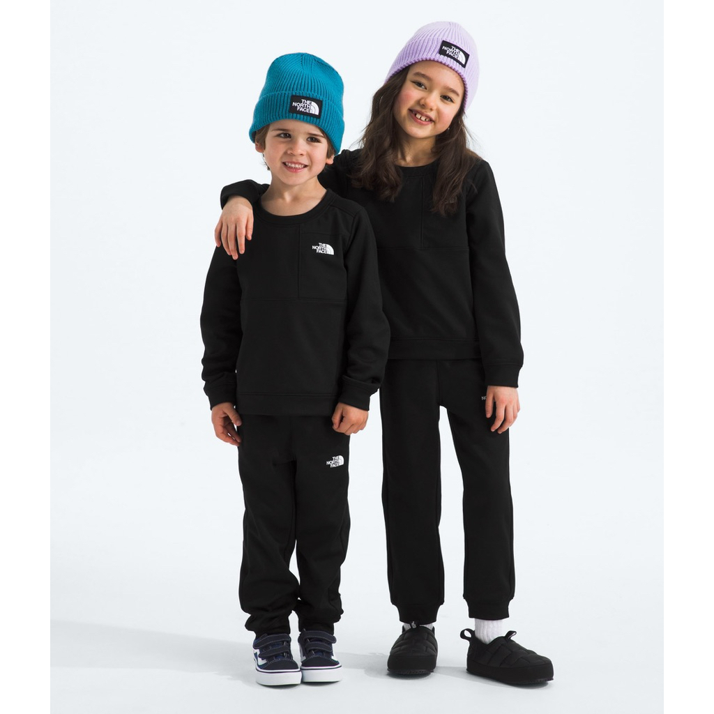 set jogger joger crewneck cn sweater hitam The North Face TNF anak tanggung remaja size 140 150