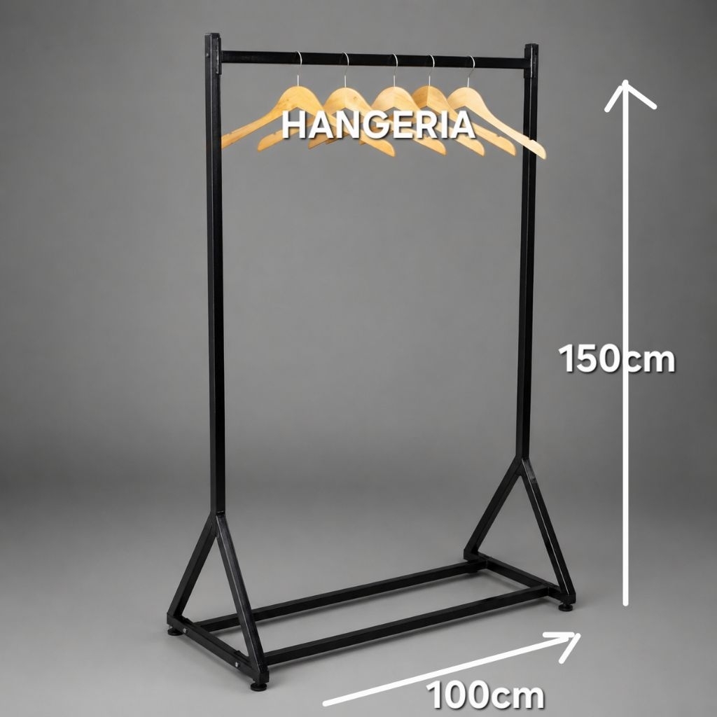 Rak Gantungan Baju Celana Tinggi 150 cm. Gawangan Model Gitar. Gawang Kaos Celana