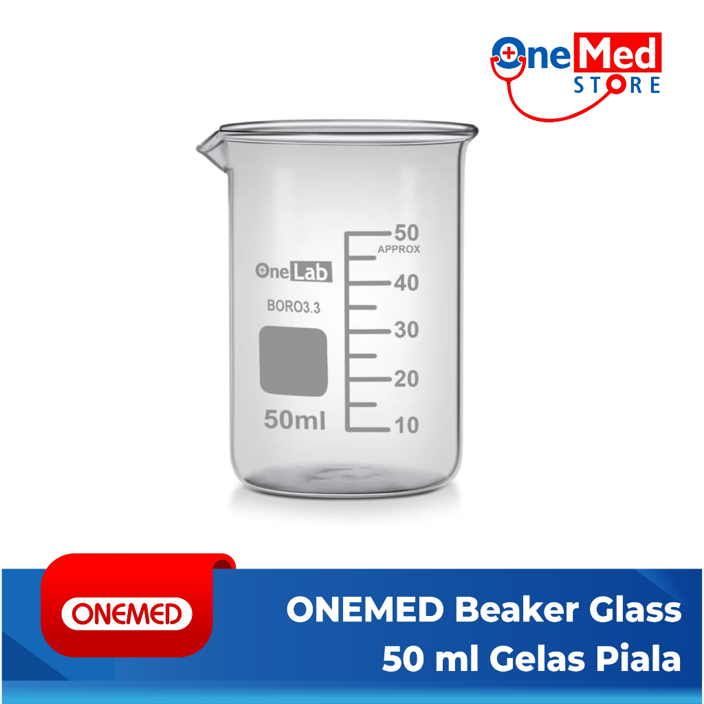 ONEMED Beaker Glass 50 ml - Gelas Piala