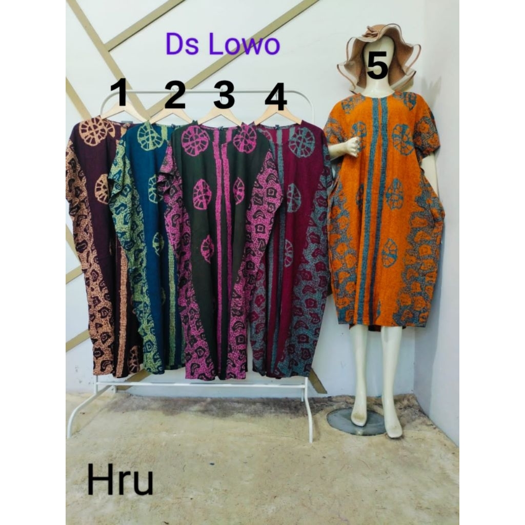 Daster pulau Jawa /Rumina kalong resleting depan (busui friendly) Rayon premium