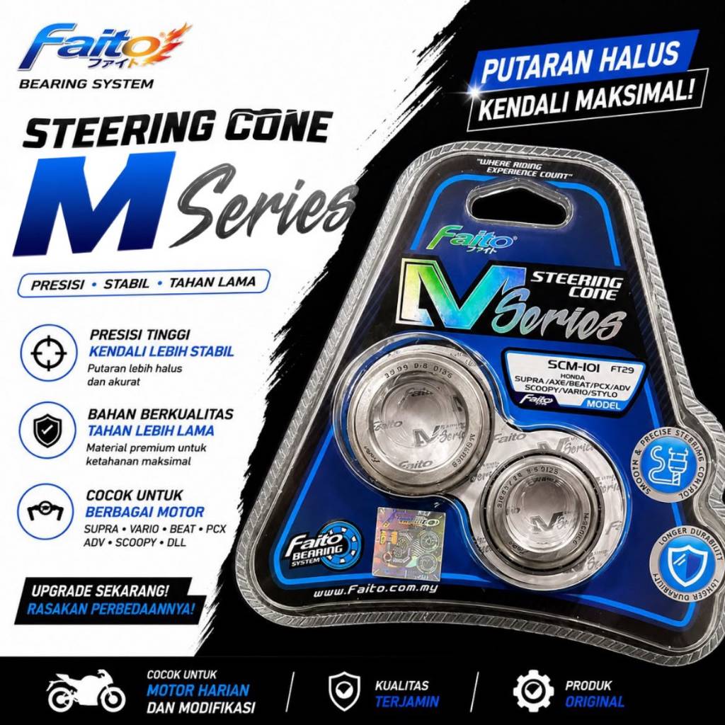 KOMSTIR FAITO M SERIES SUPRA BEAT VARIO SCOOPY PCX SUPRA X 125 ALL HONDA ORIGINAL FAITO