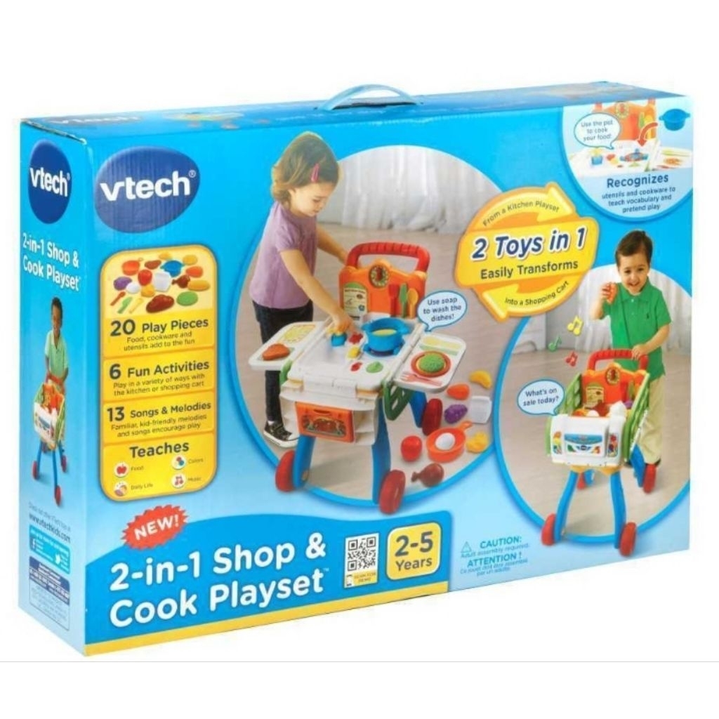 Vtech 2 In 1 Shop & Cook Playset Mainan Anak