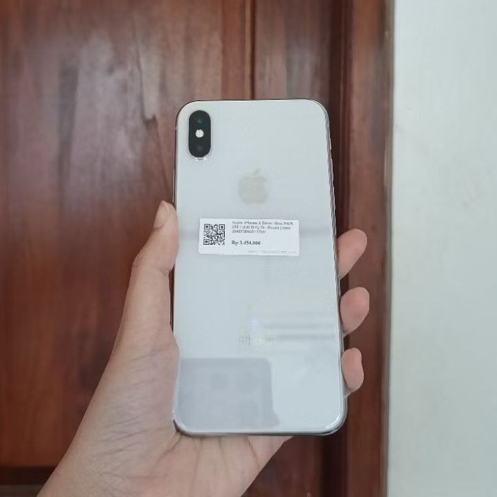 Apple iPhone X Silver iBox PA/A 256 | Unit Only Ori Resmi | Normal No Minus