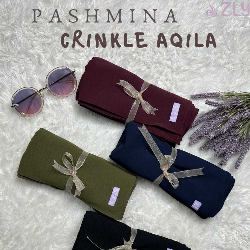 Pashmina Aqila Crinkle Airflow Premium |Hijab Pashmina Adem dan Lembut By ZLY ZELIA