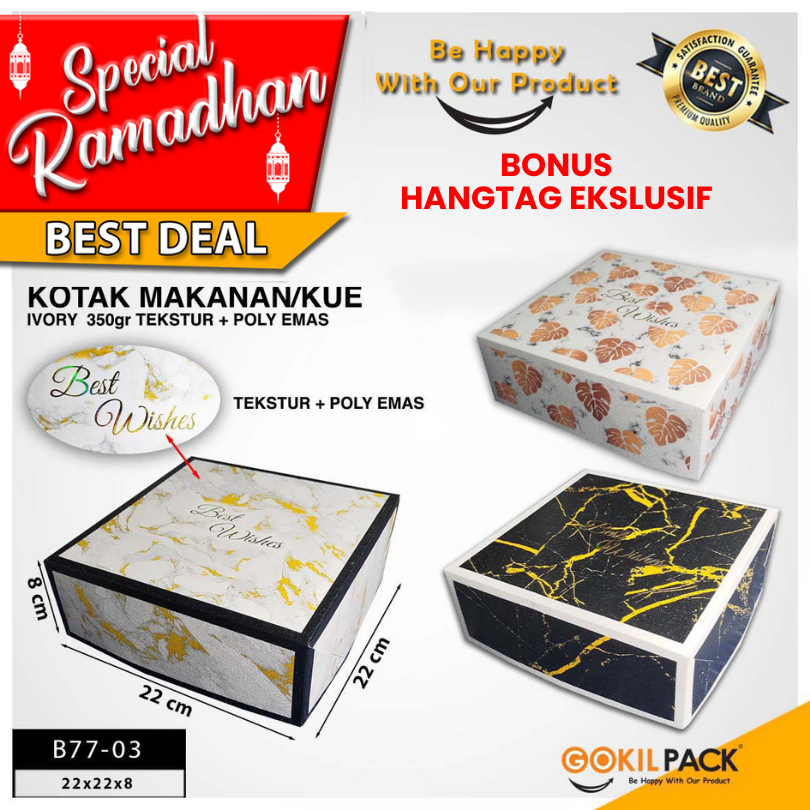 Kotak Kue Box Cake Lunch Ivory Packaging Dus Makanan B77