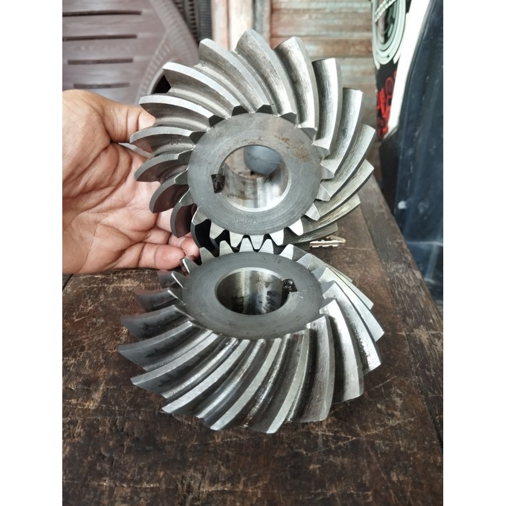 bevel gear, gigi payung, spiral bevel gear 12cm