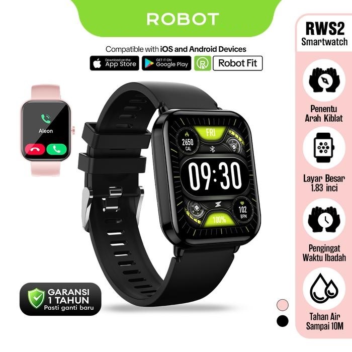 Smartwatch Jam Tangan Pintar ROBOT RWS2 280mAh