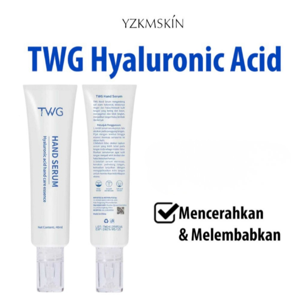YZKMSKIN -TWG Hyaluronic Acid Hand Serum Tangan Asam Hyaluronic 40ML