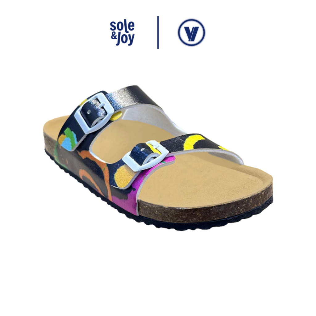 Vandalz Junior 01 Black - Sandal Gesper Anak Cewek Cowok  Warna Hitam Soleandjoy