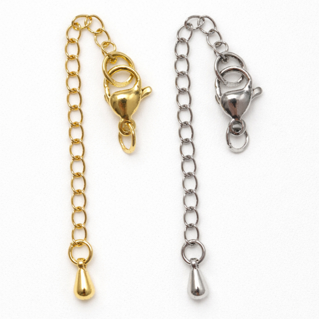 Kaitan Tembaga Lapis Emas 18K, Kaitan Kalung, Kaitan kalung Mutiara, Aksesoris Kalung Mutiara