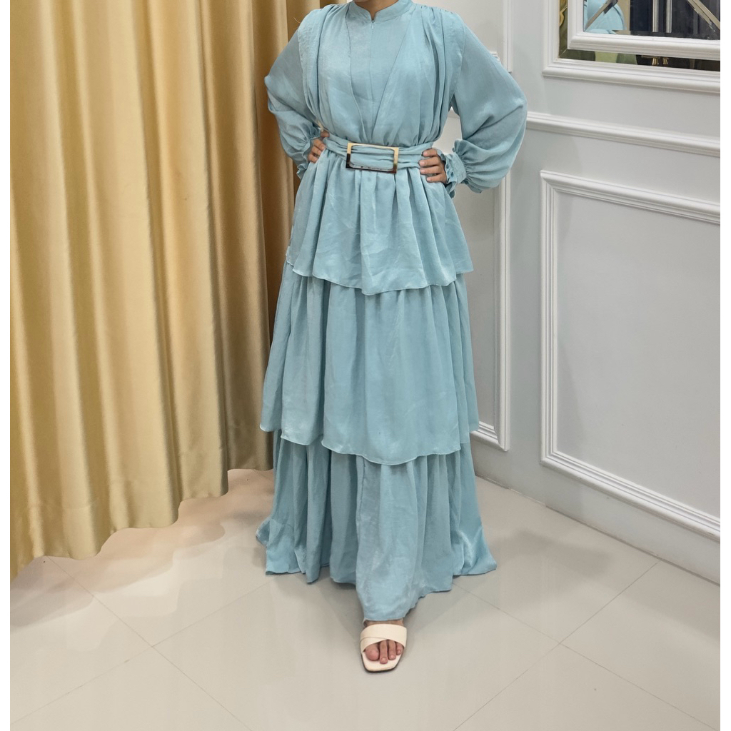 dress mk/ dress kondangan/ dress lebaran/ gamis pl (new)