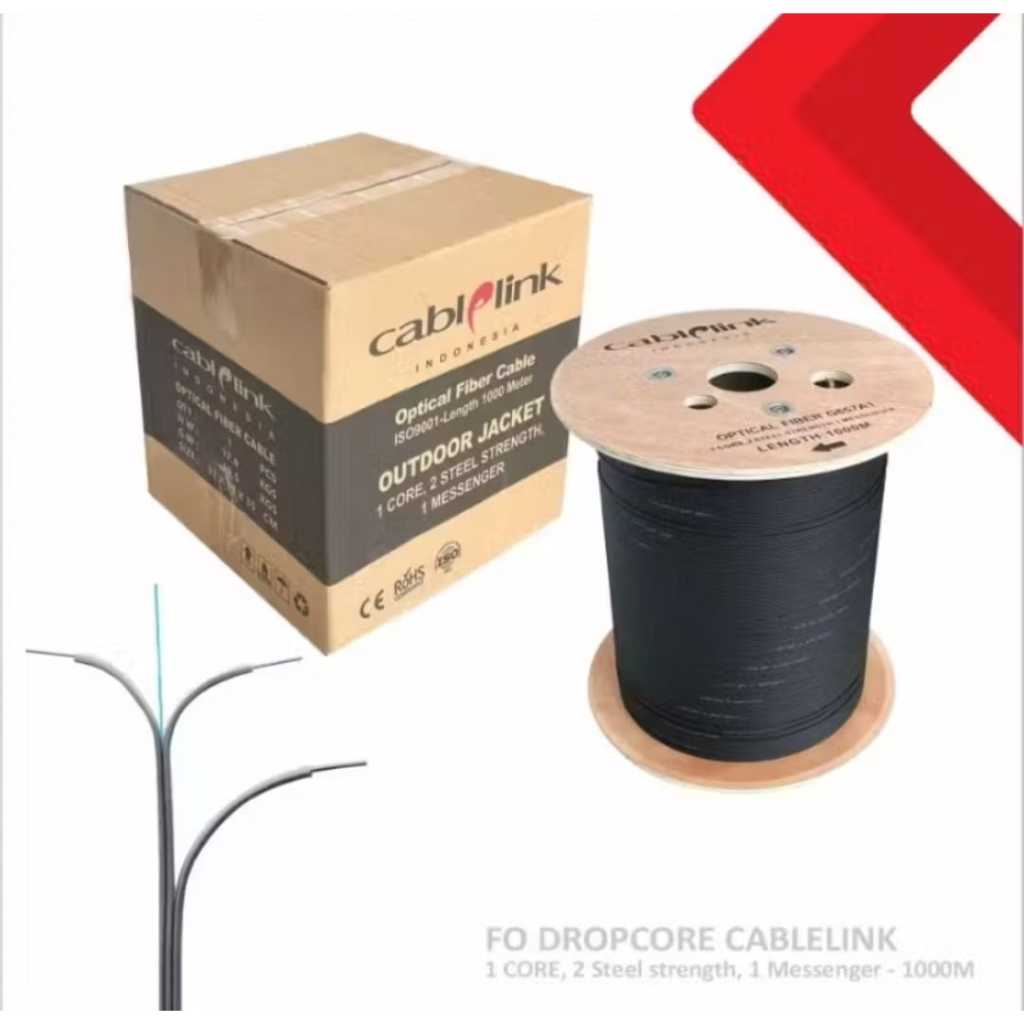 Fiber Optik Cablelink 1 core 3 seling 1000 meter