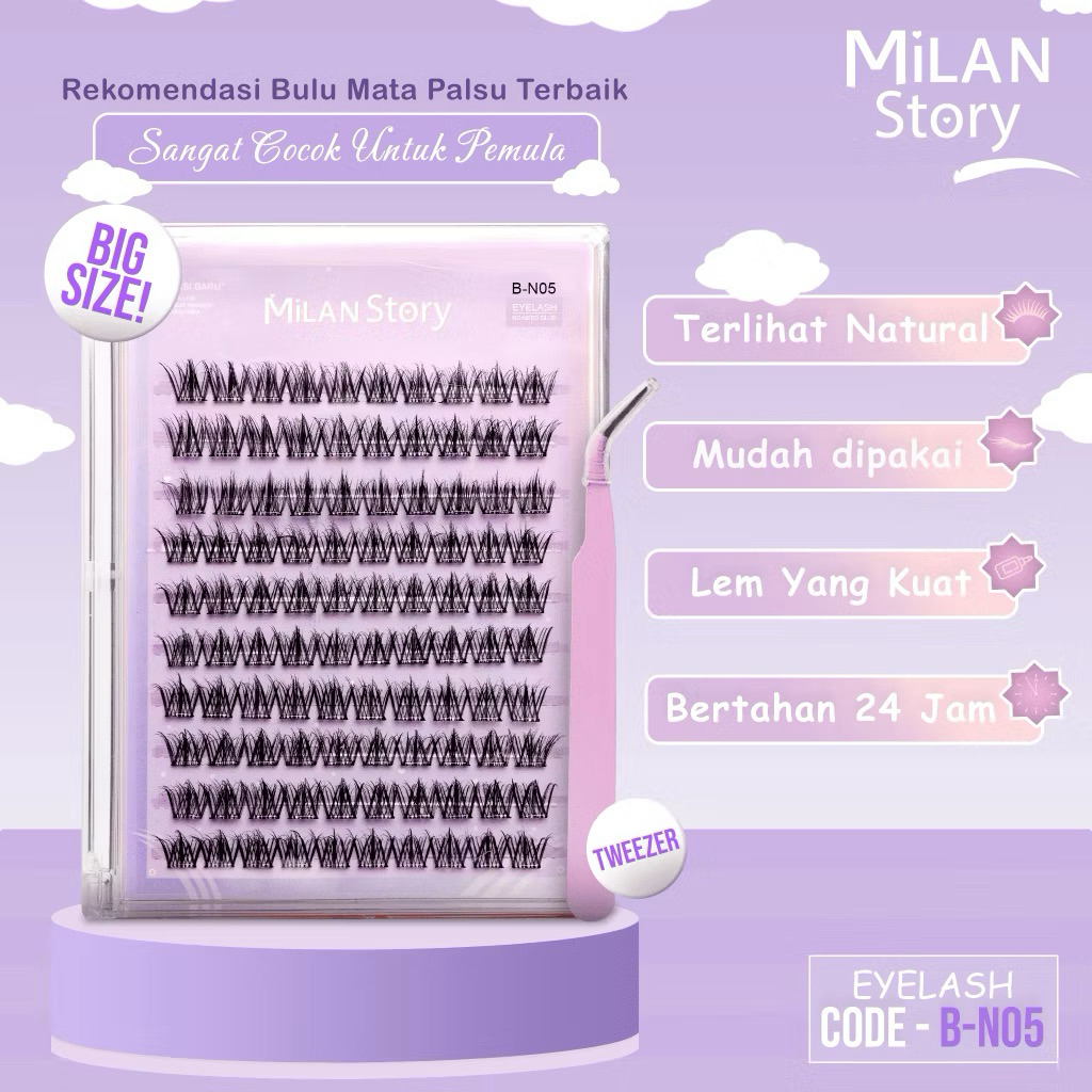 Milan Story / Eyelash Extension / Bulu mata palsu / bulu mata tanpa lem