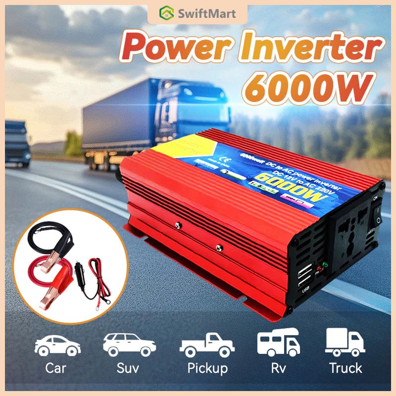 Ready Inverter 6000W Power Inverter DC AC Aki Listrik Serbaguna Besaar 6000W Universal Inverter Mobi
