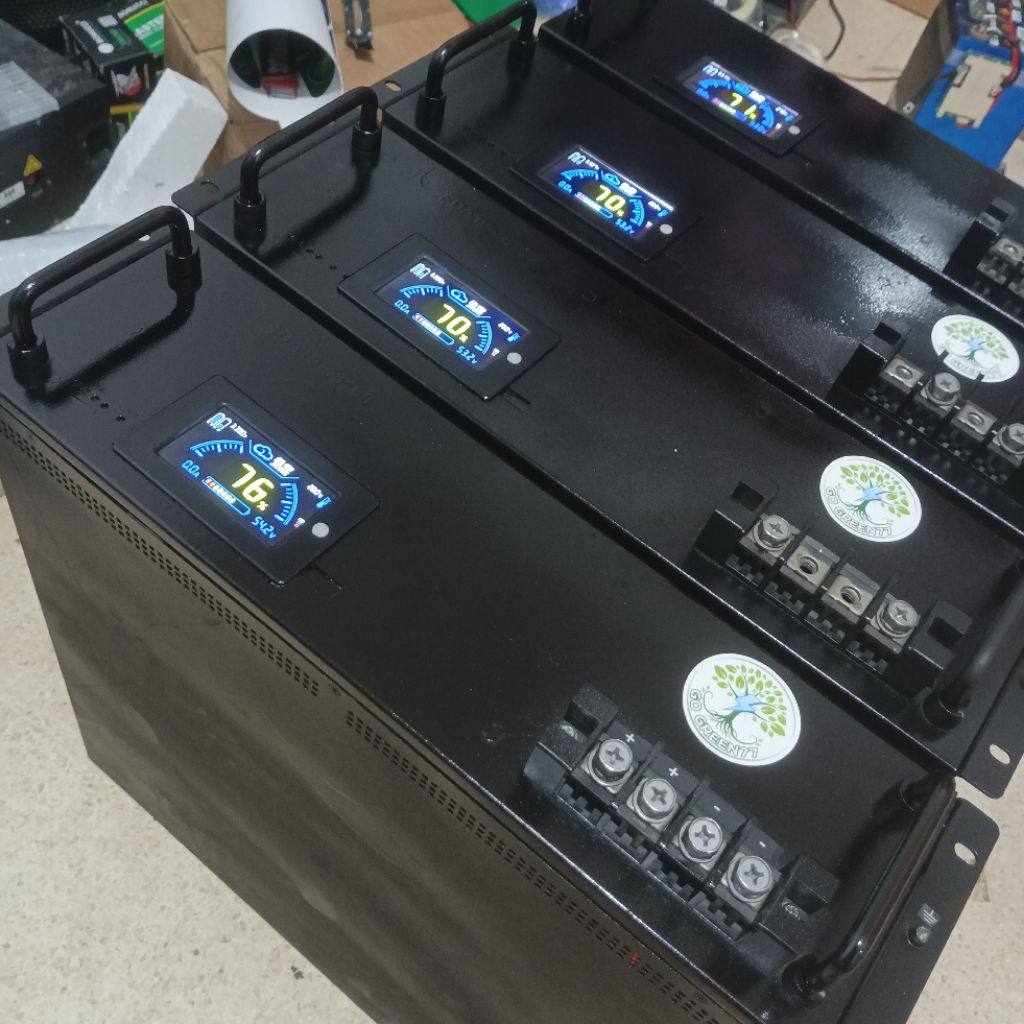 lifepo4 48v 100ah bms smart jikong + lcd indikator 15s