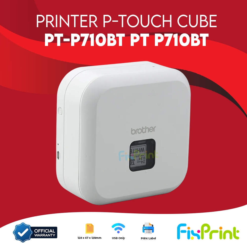 Printer Brother P-Touch CUBE PT-P710BT PT P710BT / PT P300BT Label Tape TZE Print Original | Printer