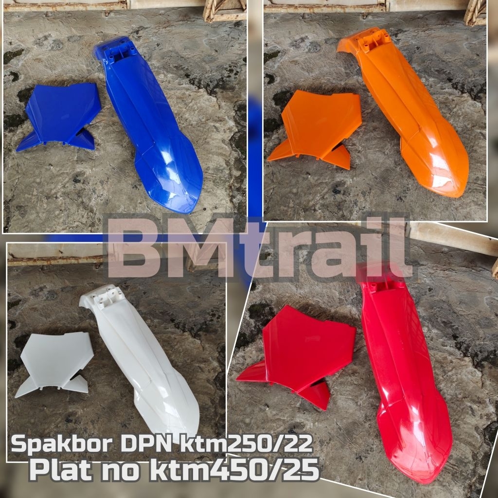 BODY SET KTM450 2025 2ITEM PLAT NOMER RBT KTM250 450 2025 SPAKBOR DEPAN KTM250 2022 NUMBER PLATE RBT