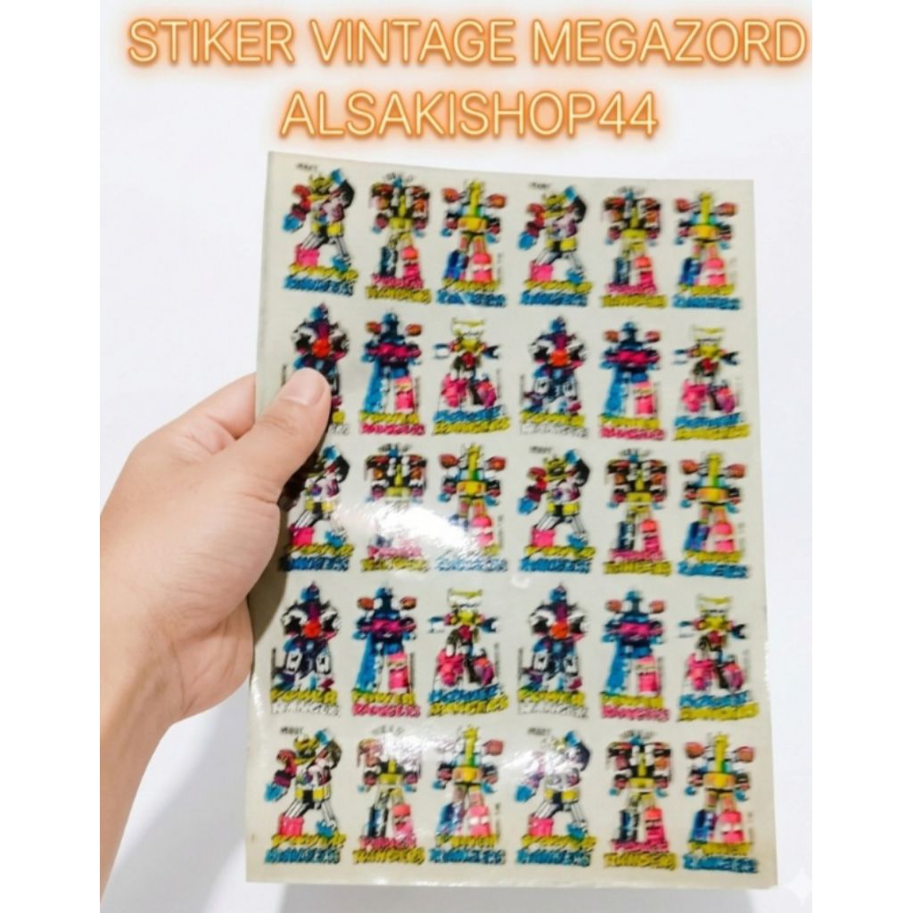 megazord figur power rangers stiker vintage