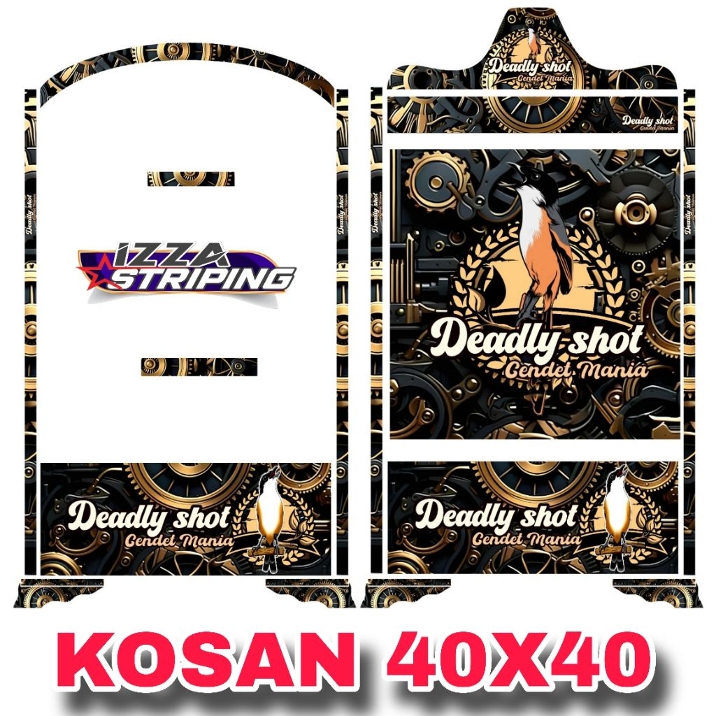 STIKER DECAL SANGKAR KOSAN UKURAN 40X40
