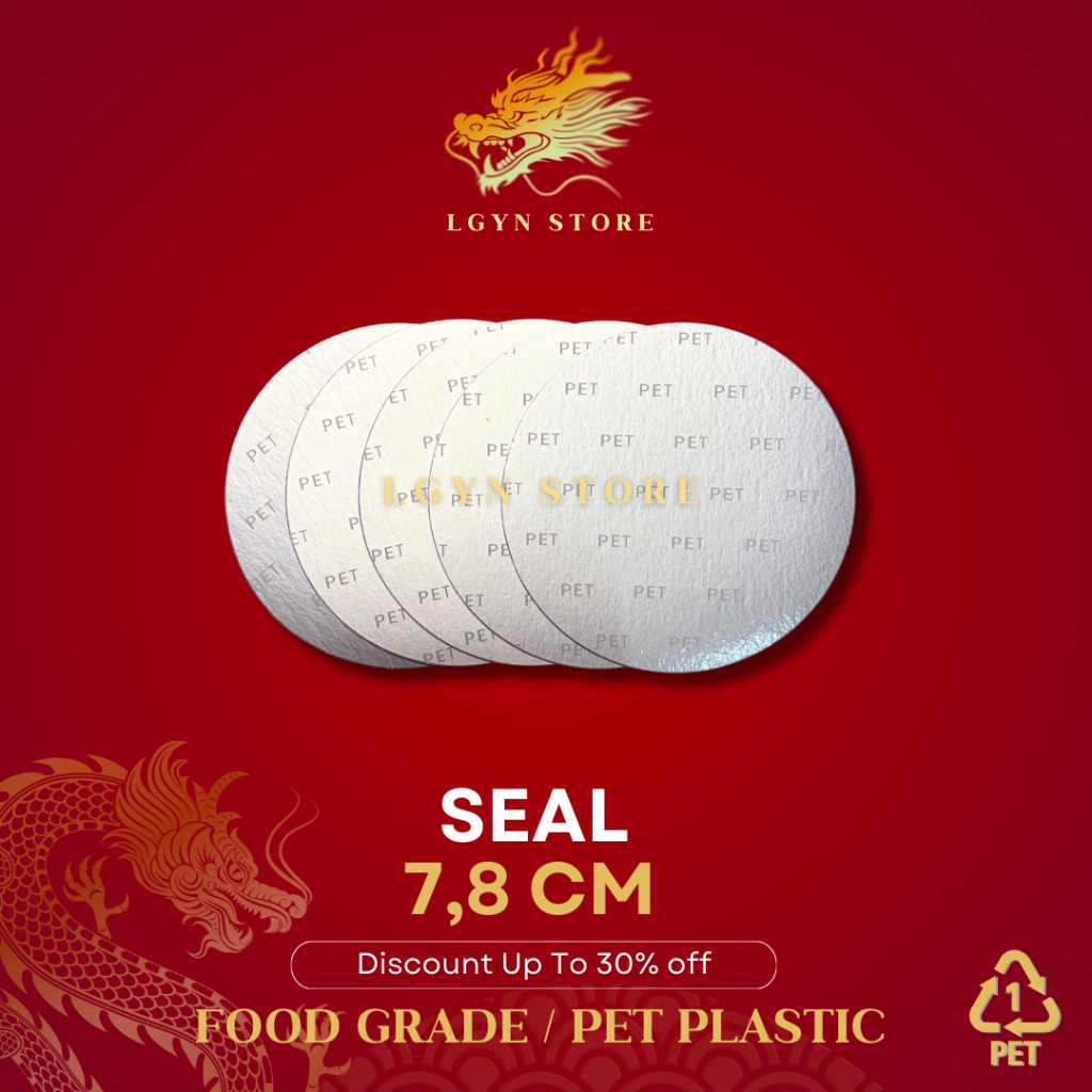 SEGEL TOPLES / SEAL POT 7,8CM PET TOPLES TABUNG JAR / POT CREAM/KOSMETIK/POT LULUR/ BULAT 100 GRAM D