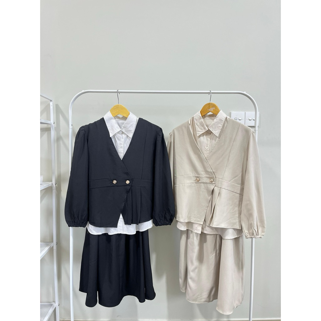 HIREMBULAN - AMYRA SET | STELAN WANITA | SETROK