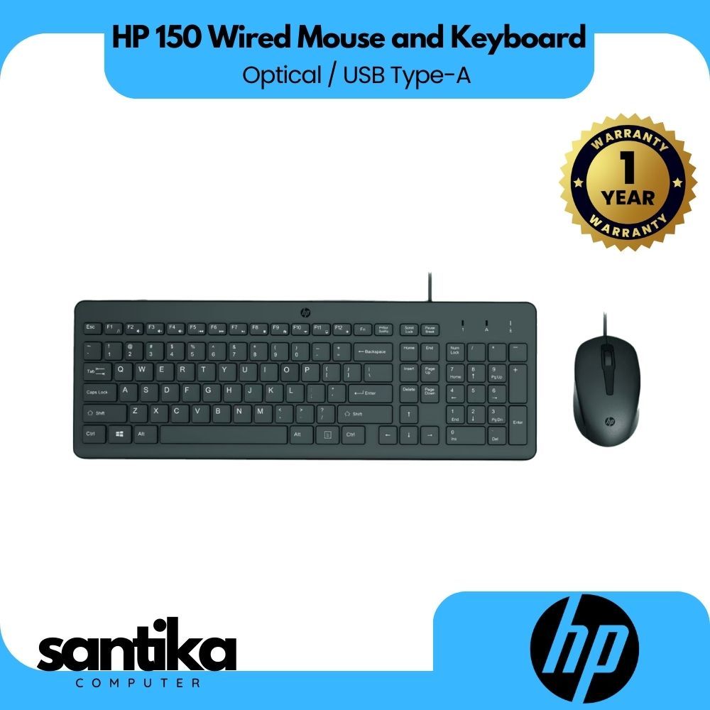 Keyboard and mouse HP 150 - Hp 150 Wired Mouse and Keyboard Combo